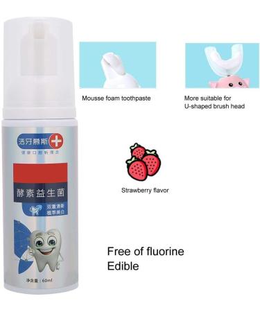 Tooth White Toothpaste Mousse for Kids - Deep Cleaning Strawberry Flavor Foam for Electric Toothbrush - Buy Online on GoSupps.com