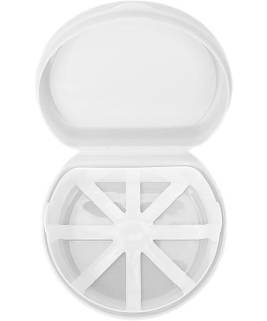 Prohesese Portable Cup Holder Case - Tooth Retainer Storage Box for Artificial Teeth & Prosthesis Bath - White - Buy Online on GoSupps.com