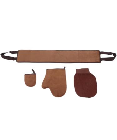 4 Pcs Self Tanning Mitt Set Reversible Mini Gloves with Exfoliating Soft Flocking Easy to Apply for Even Sun Kissed Skin Includes Mini and Large Gloves Strap and Bag - Buy Online on GoSupps.com