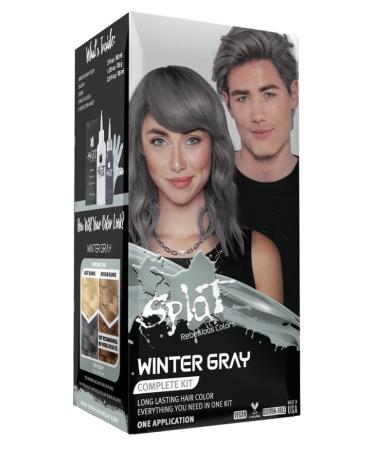 Splat Winter Gray Hair Dye Kit - Semi-Permanent, Long Lasting, Vegan & Cruelty-Free - Buy Online on GoSupps.com