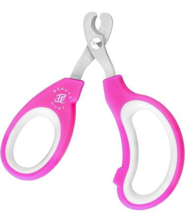 BeautyHunt Cat Nail Clippers | Small Animals Claw Trimmers | Stainless Steel Scissors for Kittens, Puppies, Rabbits, Birds, Tiny Dogs, Gerbils, Hamsters | 10cm Pink - Small Breeds - Buy Online on GoSupps.com