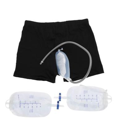 Wearable Urine Bag Incontinence Pants for Men Portable Leak Proof Urine Funnel Urine Bag Holder Collection Bag Urine Bag Portable Comes Urine Bag Incontinence Pants (Size : Medium (69-92cm))
