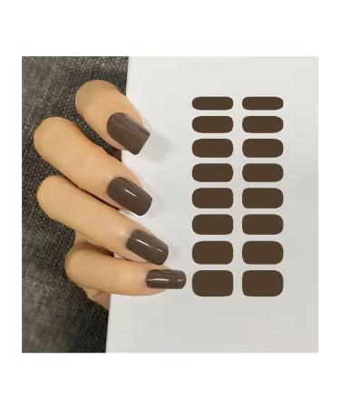 Nail film self -adhesive - UV hardening for perfect manicure |UV gel nail film |Geln gel to stick on |UV nail foils UV hardening nail film UV hardening nail ticker (brown)
