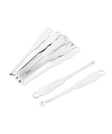 Qtqgoitem Metal Household Ear Cleaner Curette Wax Removal Tool Earpick 10 Pcs Silver Tone (Model: 6c0 de3 86f 386 be5)