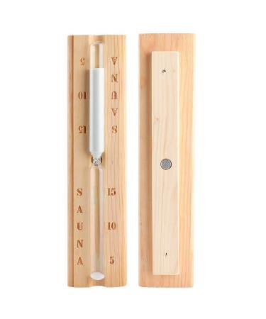 Hourglass Clock Sauna Timer Hourglass Accessories Sandglass Chronograph Sand Clock 15 Minutes Wood Wooden Sauna Accessories for Sauna Equipment