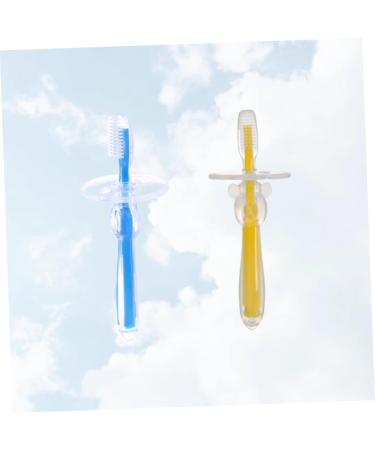 Minkissy 2-Pack Bristle Toothbrush Toys for Newborns & Toddlers | Gentle Mouth Cleaner & Training Brushes for Children - Buy Online on GoSupps.com