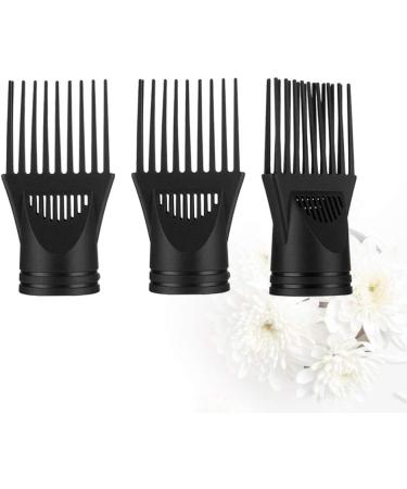 SUPVOX Hair Pik Blow Dryer Nozzle Attachments Set - 3PCS Black | Hairdressing Salon Barber Tool for Fine Wavy Curly Hair - Buy Online on GoSupps.com