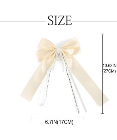 Bohend Large Rhinestone Hair Clip - Beige Loop Hair Accessory for Women & Girls | Perfect for Parties - Buy Online on GoSupps.com