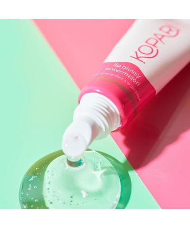 Kopari Coconut Lip Glossy Watermelon - Hydrating Vegan Lip Gloss with Organic Coconut Oil, Vitamin E & Shea Butter (0.35 oz) - Buy Online on GoSupps.com