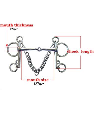 Namvo Stainless Steel Pelham Bit for Horses - Durable Joint Piece with Chain Connector Accessories - Buy Online on GoSupps.com