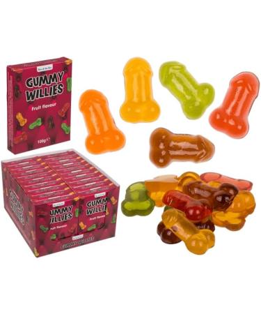 Gummy Willies - Mixed Fruit Flavoured Willy Shaped Sweets - Buy Online on GoSupps.com