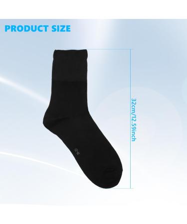 Dohia Bamboo Diabetic Socks for Men & Women - Loose Fit Wide Ankle, Stretched Design - Black (D1-2307-SKW) - Buy Online on GoSupps.com