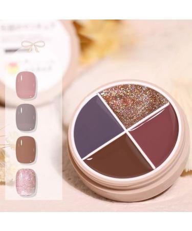 4Colors Solid Canned Cream Nail Gel Polish Painting Base Coat Soak Off UV LED Varnish Gel Jelly Nail Solid Glue Nail Repair Care - (Color: 9)