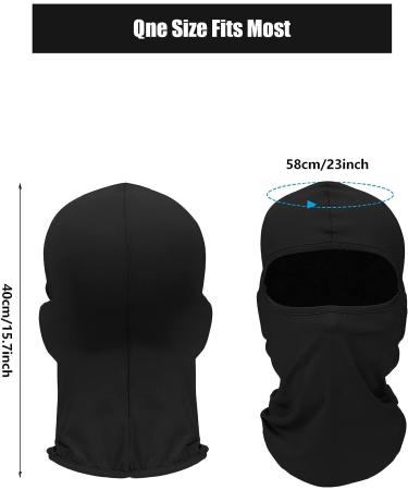 Men's 9-Piece Full Face Ski Mask Balaclava Hood - Winter Outdoor Breathable Black Face Mask - Buy Online on GoSupps.com