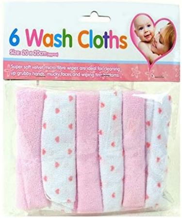 Ultra Soft 6pc Baby Wash Cloths | Velvet Micro-Fibre Wipes 20x20cm - Buy Online on GoSupps.com