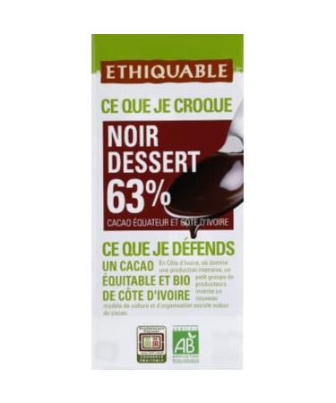 Ethiquable Dark Chocolate Dessert, Organic, 200g