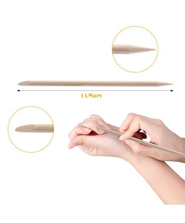 100 Pcs Orange Wood Sticks - Double-Sided Nail Art & Manicure Tools for Perfect Nails | Multifunctional Nail Cutters & Cuticle Care - Buy Online on GoSupps.com