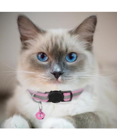 Hepplly 6-Pack Light Pink Cat Collars - Quick Release Reflective Kitten Collars with Bell for Safe Outdoor Play - Buy Online on GoSupps.com