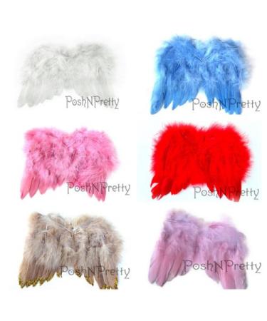 Natural Feather Angel Butterfly Wings - Newborn Baby Photo Prop in Various Colors | White Option Available - Buy Online on GoSupps.com