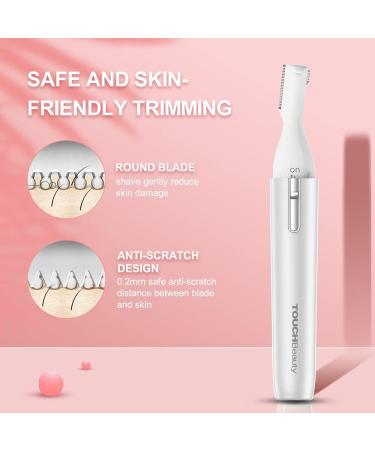 TOUCHBeauty Eyebrow Trimmer - 2 in 1 Painless Precision Face Shaver for Women | Ideal for Eyebrows Face Chin & Peach Fuzz - Buy Online on GoSupps.com