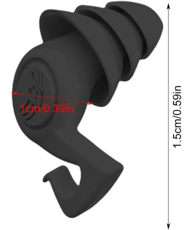Sleep Ear Plugs | 3-Layer Reusable Silicone Earplugs - Effective Washable Ear Plugs Super Soft High Decibel Ear Plugs for Reading Black 1 count (Pack of 1) - Buy Online on GoSupps.com