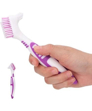Denture Cleaning Brush - Removes Plaque with Ergonomic Nylon Design | Portable Tooth Space Cleaner - Buy Online on GoSupps.com