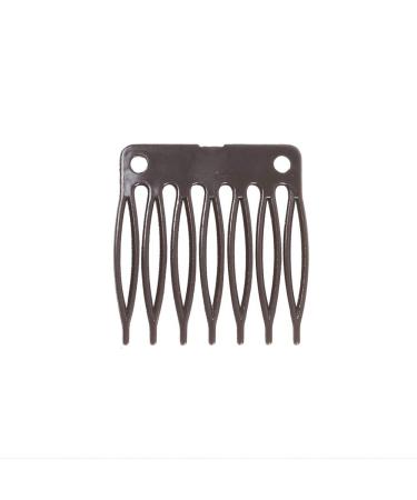 50pcs Hair Comb Slides - Dark Brown Plastic Wig Clips for Wig Cap & 7 Teeth Hair Combs | International Shipping Available - Buy Online on GoSupps.com