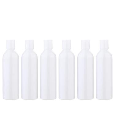 Lurrose travel bottle with pump 6 pieces of empty soap dispenser cosmetic bottles Refillable empty plastic bottle n liquid bottles for cream liquid soaps 250ml white