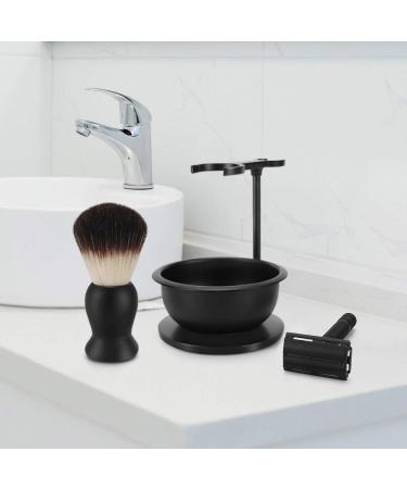 SANWA Deluxe Matte Black Shaving Brush Razor Stand Set with Soap Bowl - Perfect Gifts for Dad, Boyfriend, Husband - Buy Online on GoSupps.com