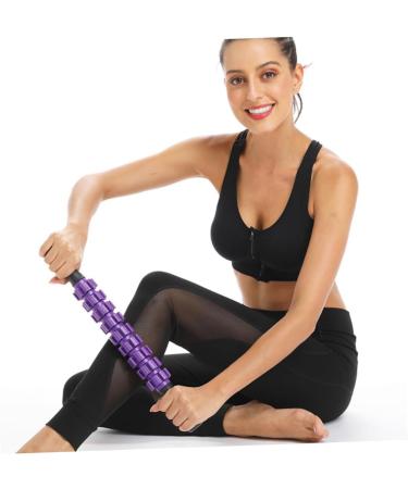 Lurrose 9 Waden Massager | Yoga Muscle Roller Stick | Tensioning Rod & Whole Body Massage Device | Purple Sports Equipment - Buy Online on GoSupps.com