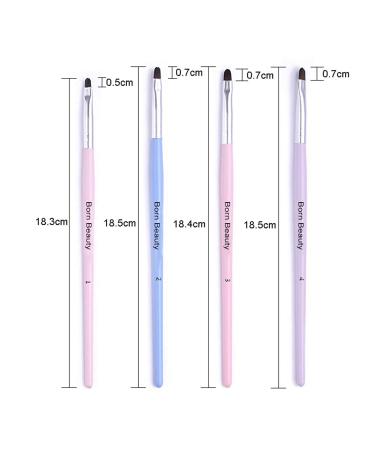 BornBeauty 4pcs Cuticle Nail Cleaning Brush Set - Manicure Nail Art Tool (4Colors) - Buy Online on GoSupps.com