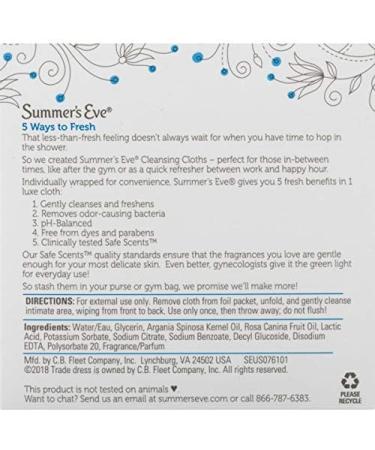 Summer's Eve Pomegranate Cleansing Cloths - 48 Count - Buy Online on GoSupps.com
