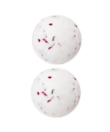Beatifufu 2 Pieces Bubble Bath Ball Milk Bath Balls Rose Petals Organic Round Bath Bath Milk Moisturizing Bath Bomb Maker Essential Oil