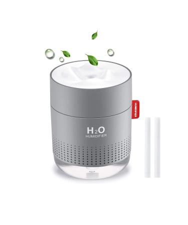 DitBuy Humidifiers for Plants Cool Mist Humidifier 500ML Quiet Air with Two Adjustable Mode and Night Light Waterless Auto-Off Bedroom/Office/Baby Bedroom /Plants Grey