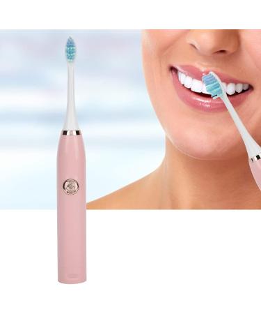 Pink Waterproof Electric Toothbrush - Vibrating Soft Bristles Automatic Cleaning Interchangeable Heads for Adults - Buy Online on GoSupps.com