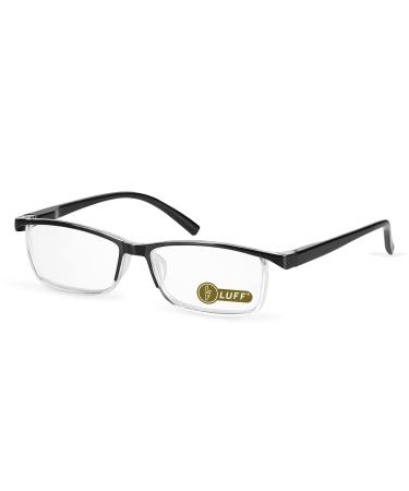LUFF 4Pcs Anti-Blue-Ray Reading Glasses Portable Ultralight Readers 0.0X 1pack-noir