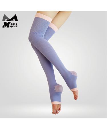 Open Toe Compression Thigh High Sleeping Socks Comfort & Beauty in One Size Purple - Buy Online on GoSupps.com