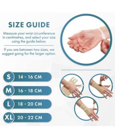 Actesso Tri-Weave Wrist Support Splint Brace - Carpal Tunnel Relief - Beige Small Left Hand - Pack of 1 - Buy Online on GoSupps.com
