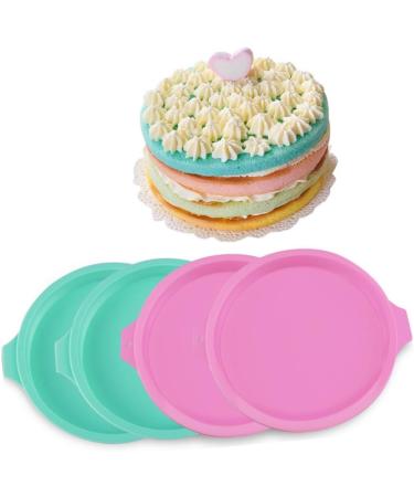 MAGICLULU 12 Pcs Round Griddle Non Stick Cake Mold Layer Cake Pan Silicone Bakeware Rainbow Cake Pans Rainbow Cake Baking Pan Silicone Cake Mold Round Baking Pan Baking Supplies Heart-Shaped 17 17 2.5cmx3pcs - Buy Online on GoSupps.com