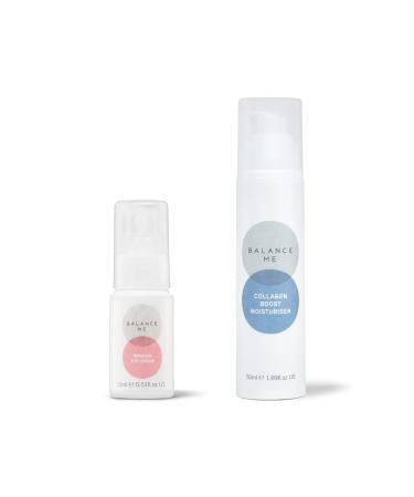 Balance Me Firm + Hydrate Eyes & Face Duo - Wonder Eye Cream & Collagen Boost Moisturizer - Vegan & Cruelty-Free - Firms & Hydrates