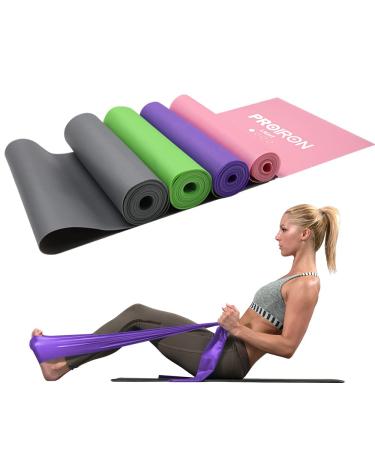 PROIRON Latex-Free Resistance Bands Exercise Bands for Strength Training Yoga Pilates Stretching Home Gym Workout Upper Lower Body Light Medium Heavy g-Purpl/1.5m/20lb