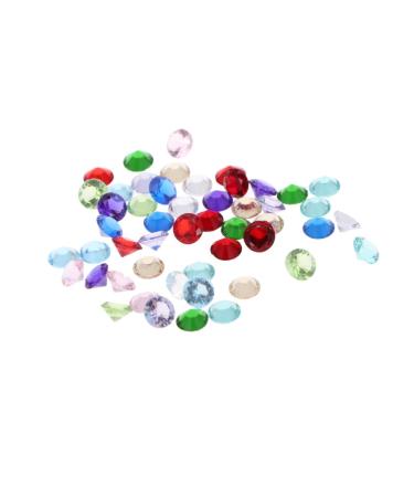 Zerodeko 100 Pcs Jewelry Decoration Treasure Jewelry Diamond Acrylic Beads Faux Simulated Diamond Album Pendant Acrylic Glass Diamond for Nail Art Home Decor Glass Decor Wedding Rhinestones As Shown M