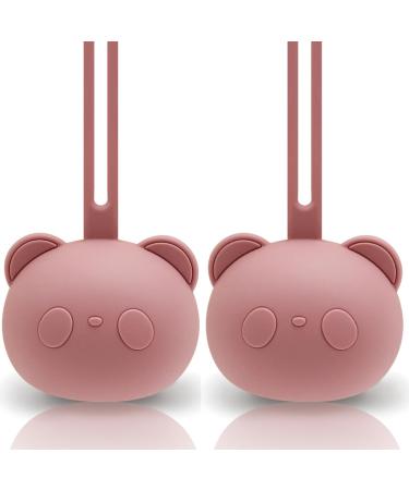 Caja Schnullerbox silicone 2 pieces - pacifier storage - panda design - BPA -free - safe storage pacifier - high -quality baby accessories toddlers & babies (2 Set Deep Pink) - Buy Online on GoSupps.com