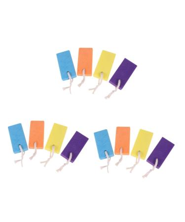 FRCOLOR 12pi ces Pierre Exfoliante Pour P dicure limine Les Peaux Mortes Et Callosit s Outil De Soin Pratique Avec Corde De Suspension 1 unit (Lot de 1) Comme Illustr X3pcs