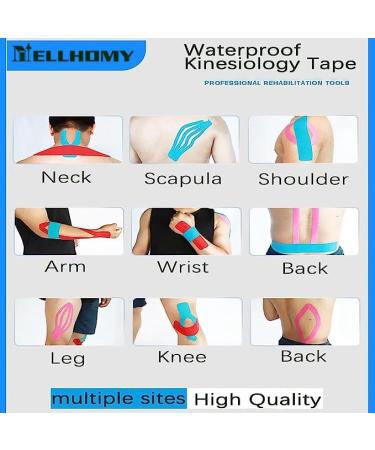 Optimize Pain Relief with 20 Pcs Kinesiology Tape - Elastic Athletic Bands for Joint Support | Waterproof & Precut | Mixed Colors (5cm x 25cm) - Buy Online on GoSupps.com