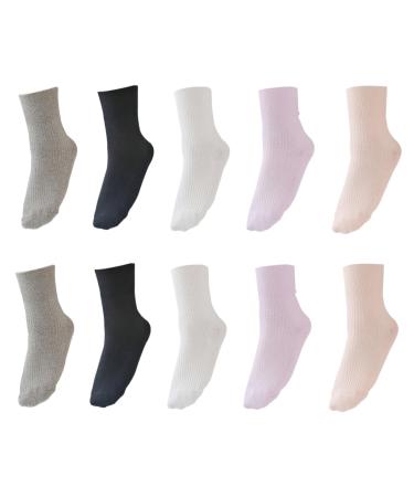 Healifty 5 Pairs Diabetic Care Socks Knit Socks Mens Slipper Socks with Non Skid Bottoms Ladies Socks Mens Aocks Elderly Gripper Socks Cotton Nursing Socks Durable Pregnant Women Socks Calf