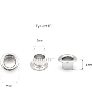 CRAFTMEMORE 5MM Antique Brass Grommets Eyelets with Washers - 100 Sets for Clothes, Leather, Canvas - Buy Online on GoSupps.com