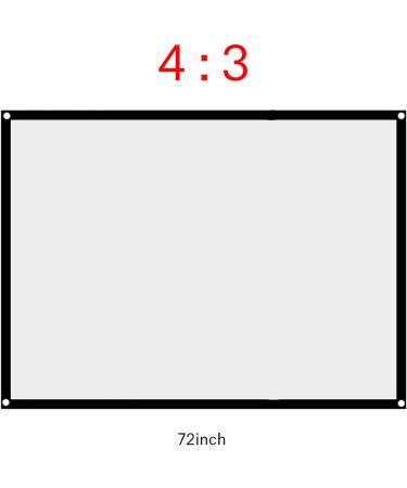 Portable 72-Inch Canvas Beamer Screen | Foldable Projector Canvas for Home Cinema | 60-100 Inch Projection Surface - Buy Online on GoSupps.com