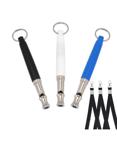 Esforzarse Dog Whistle Training 3 Pcs Puppy Training Dog Training Whistles with Lanyards Dog Whistles That Makes Dogs Come to You with Lanyard Blue Black and White