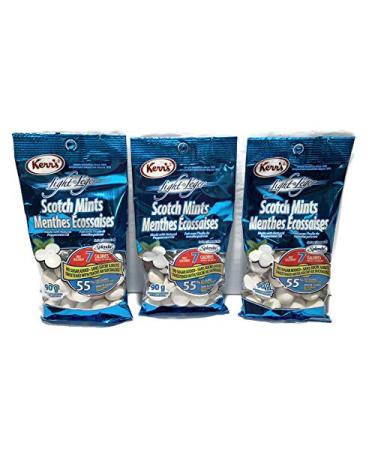 Sugar Free KERRS Scotch Mint Drops - 3 -90g Bags
